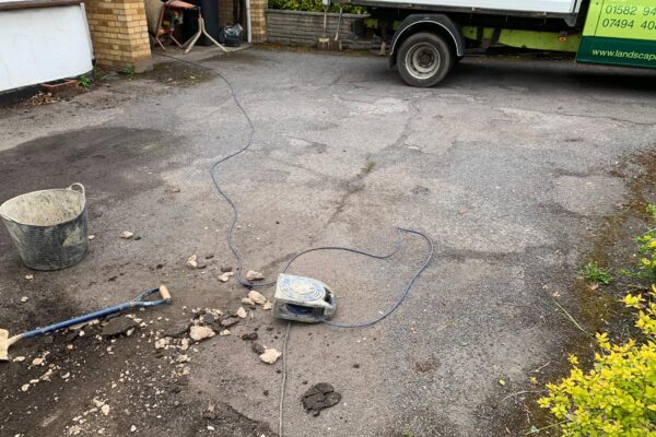 old driveway replaced with new in hertfordshire