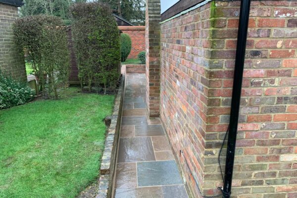 sandstone pathway laid in harpenden