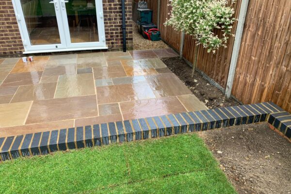 new patio laid in hertfordshire