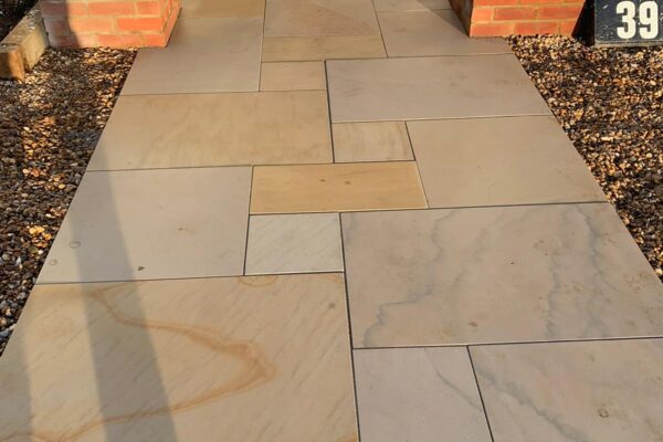 Sawn Owned Smooth Sandstone path in St Albans