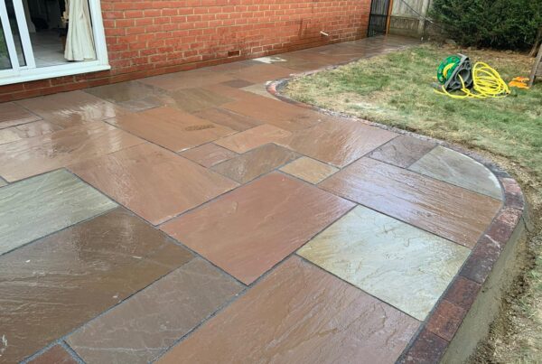 Raj Blend Sandstone Patios by MT Paving