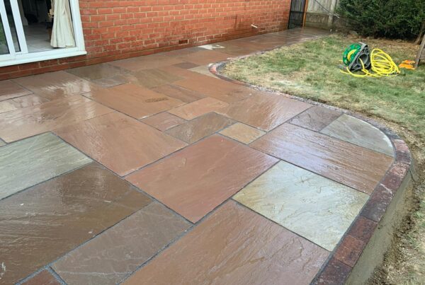 Raj Blend Sandstone Patios by MT Paving