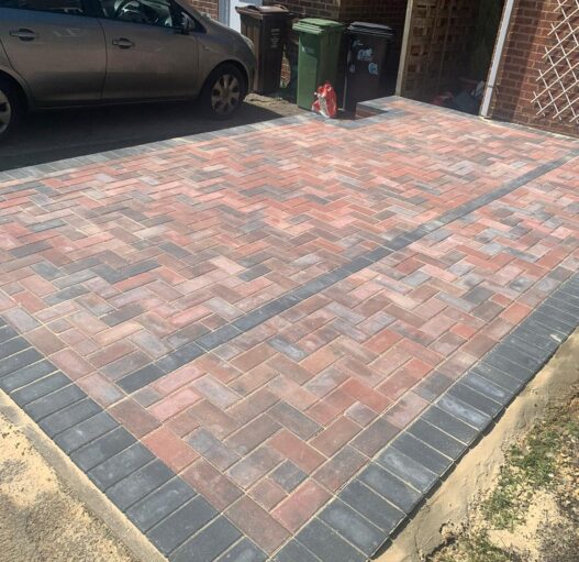 block paved driveway for a customer in harpenden