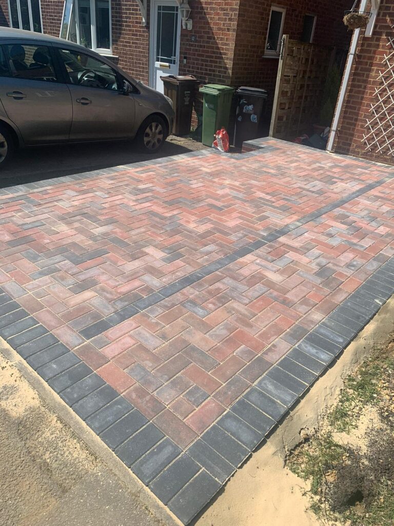 block paved driveway for a customer in harpenden