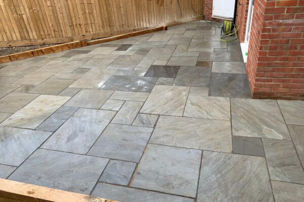 kandla grey sandstone patio layed in dunstable