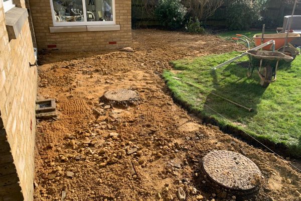 removal of old patio ready for the new one