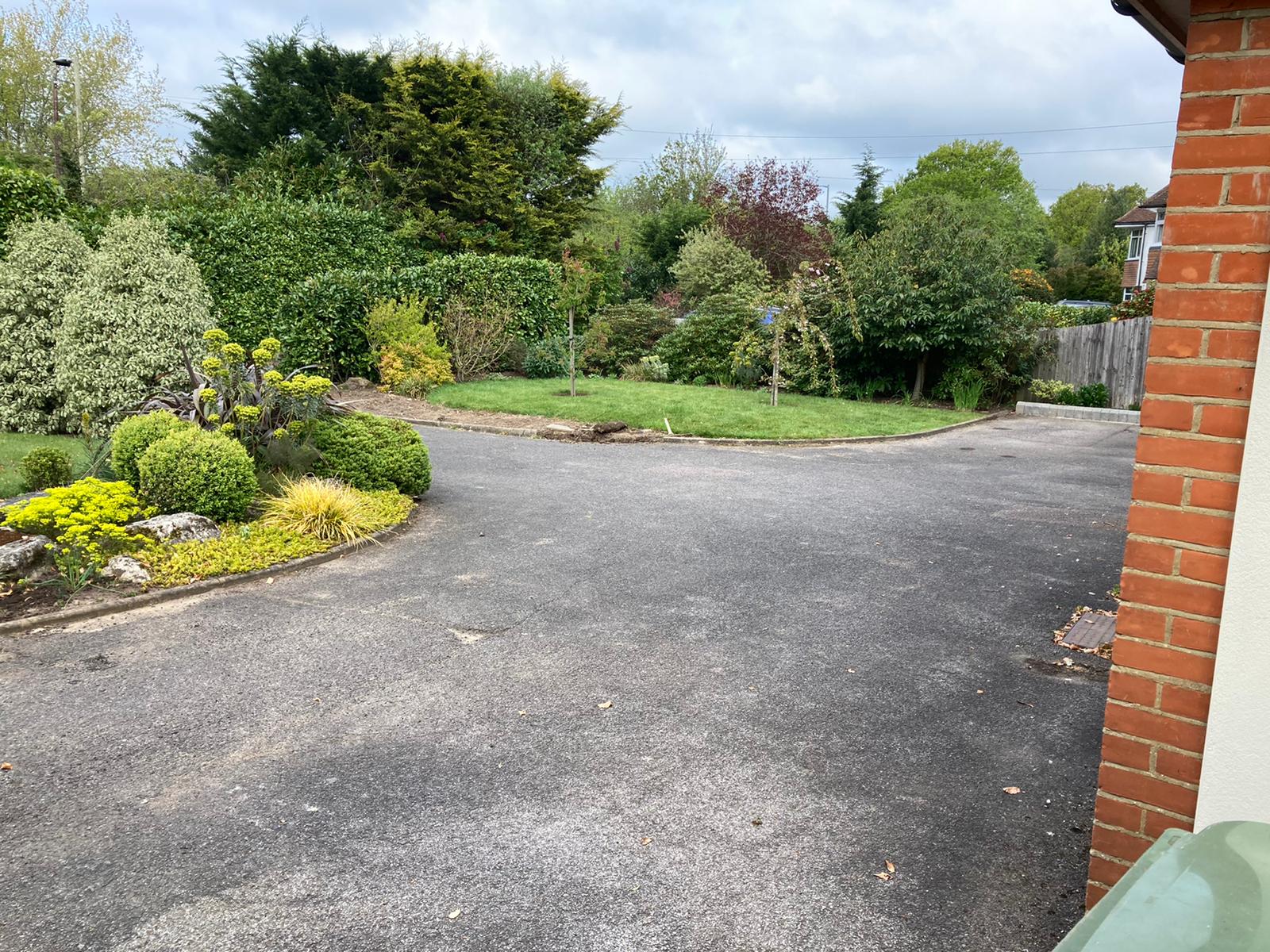 old concrete drive replaced by granite driveway in st albans