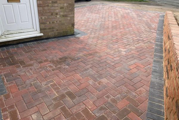 driveway completed in block paving
