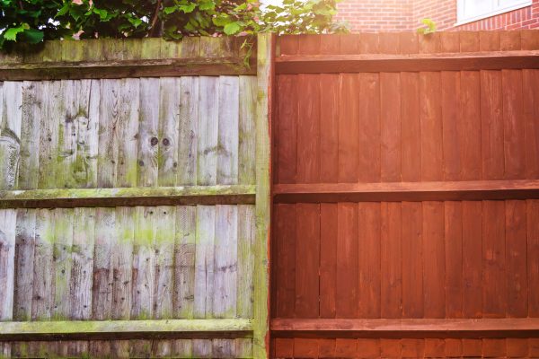 fence repair and staining