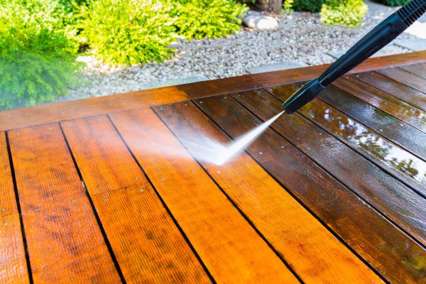 jet wash wooden decking