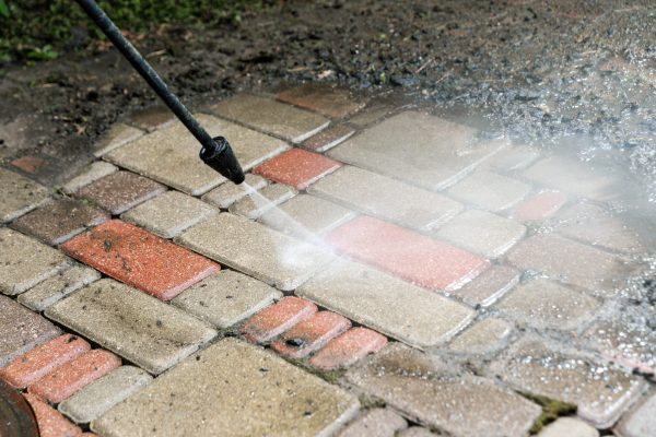 pressure washing paved areas