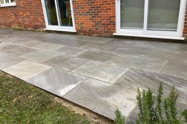 kandla grey sandstone patio shenley