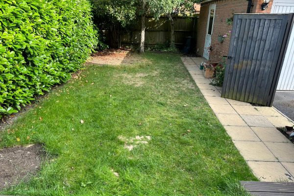 old lawn and paving replaced in frogmore st albans