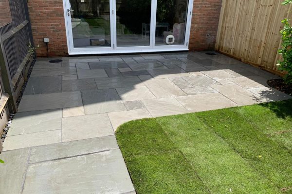 new patio laid