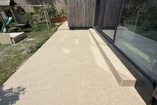 beige egyptian porcelain patio in st albans AL3