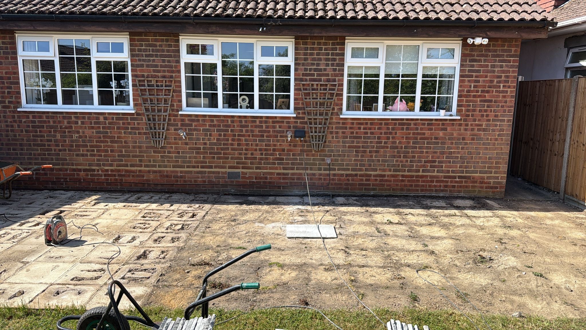 BEFORE WE LAID NEW PATIO
