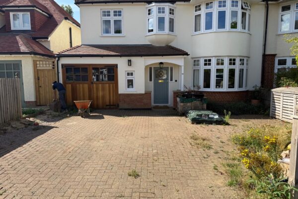Jennings road st albans before block paving driveway