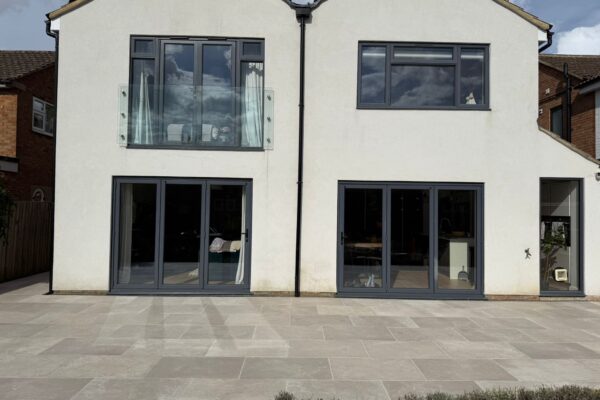 after we laid new porcelain tiled patio in Harpenden