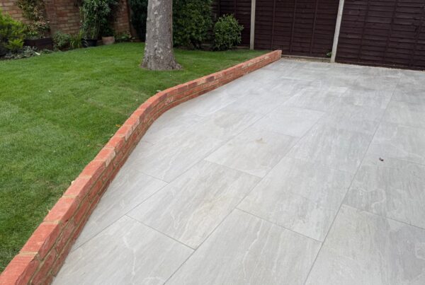 Porcelain Patio we recently laid in Pitstone Close, Jersey Farm, St Albans