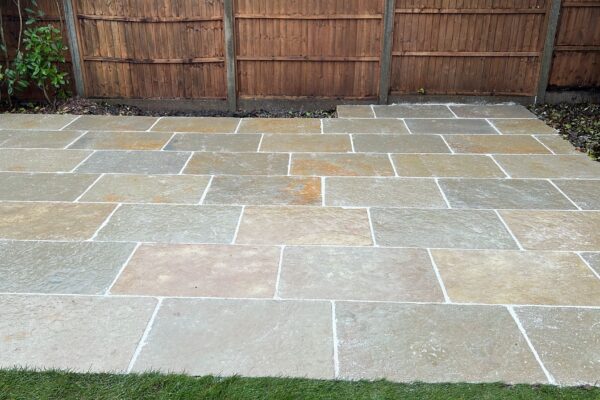 new limestone patio laid in st albans