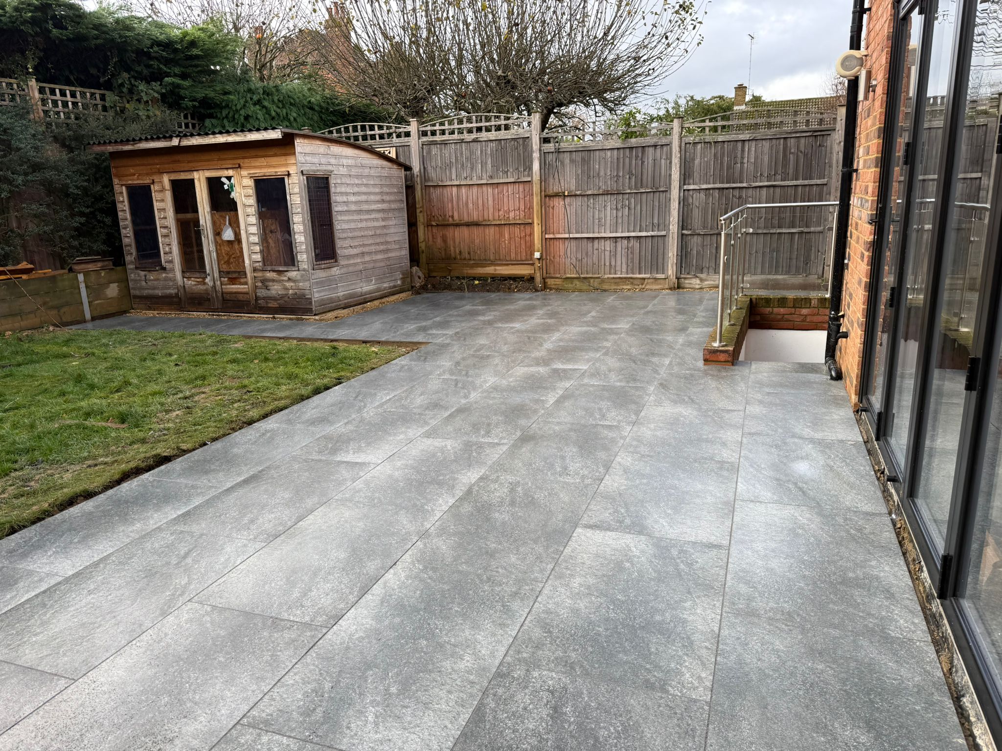 porcelain patio laid harpenden
