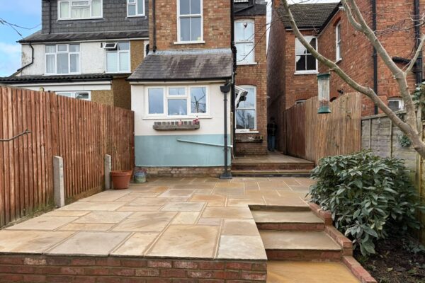 new garden patio and steps laid in royson road st albans