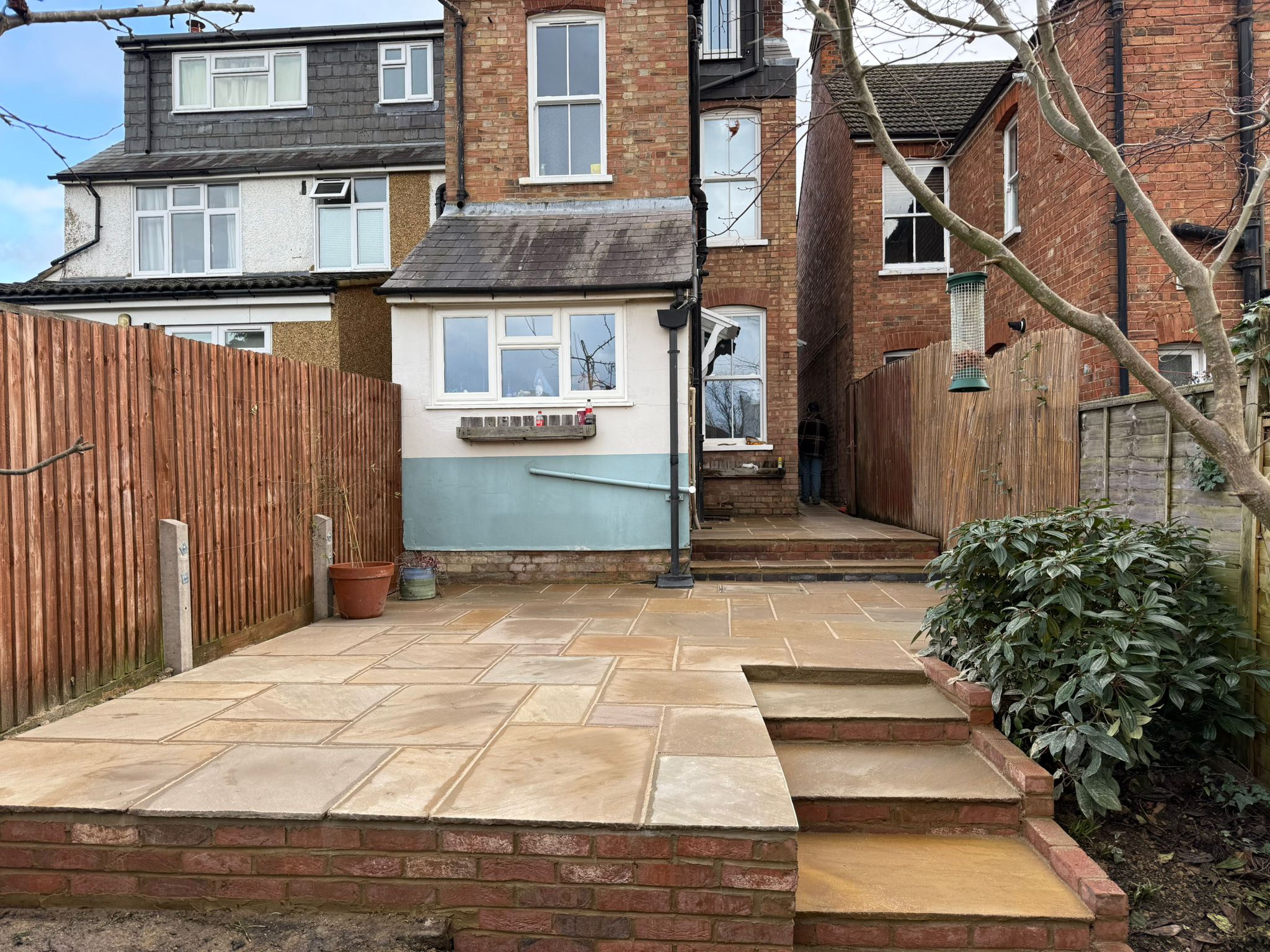 new garden patio and steps laid in royson road st albans