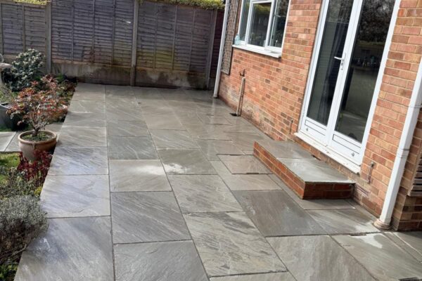 Kandla Grey sandstone Patio – Sherwood Avenue, St Albans