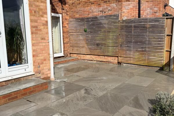 old patio replaced with Kandla Grey Patio in St Albans