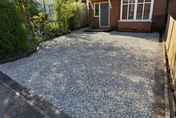Dove Grey Limestone Driveway, Hatfield Road, St Albans after