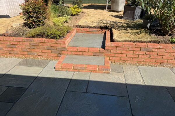 Kandla Grey Sandstone Patio & Garden Wall, Chiswell Green