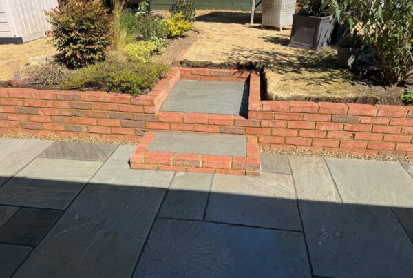 Kandla Grey Sandstone Patio & Garden Wall, Chiswell Green
