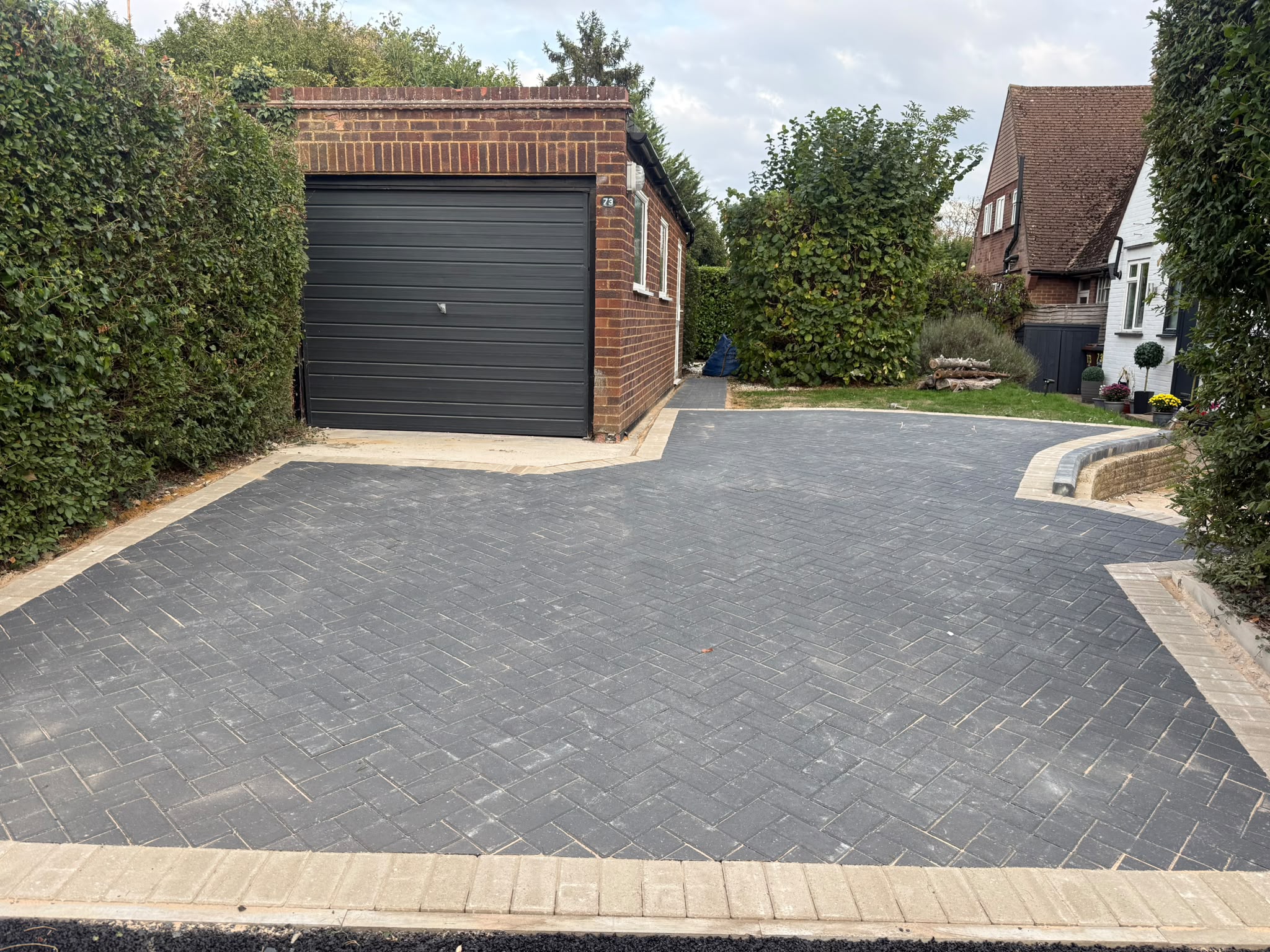 Charcoal Block paving Driveway, Sandridge, St Albans