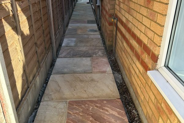 Indian Sandstone Pathway, Churchcroft, Highfield Park, St Albans