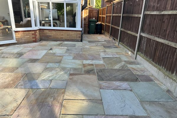Sandstone Patio and Pathway, Churchcroft, Highfield Park, St Albans