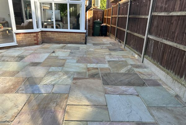 Sandstone Patio and Pathway, Churchcroft, Highfield Park, St Albans