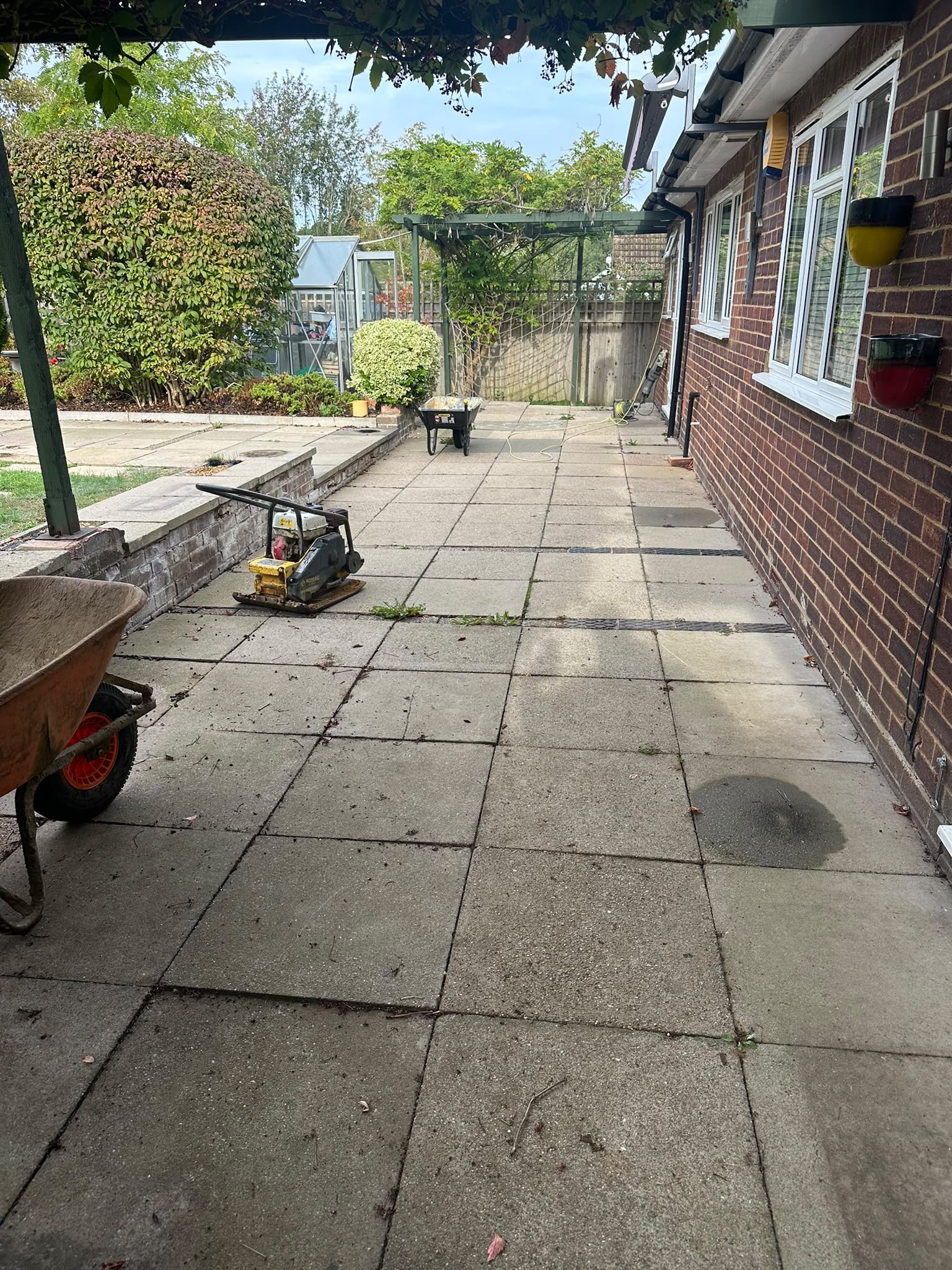 before we laid indian sandstone to this property in Sandridge village