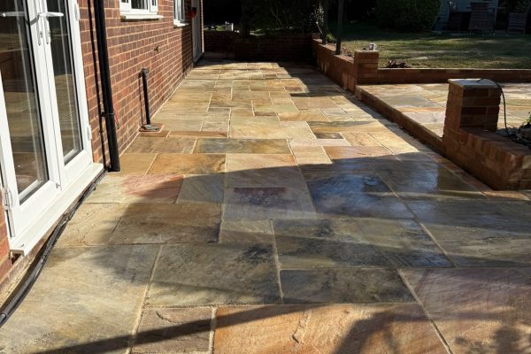 indian sandstone patio sandridge, st albans